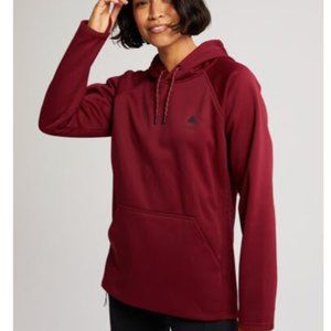 NWT Burton Crown Weatherproof Women's Pullover Fleece Hoodie Large Maroon